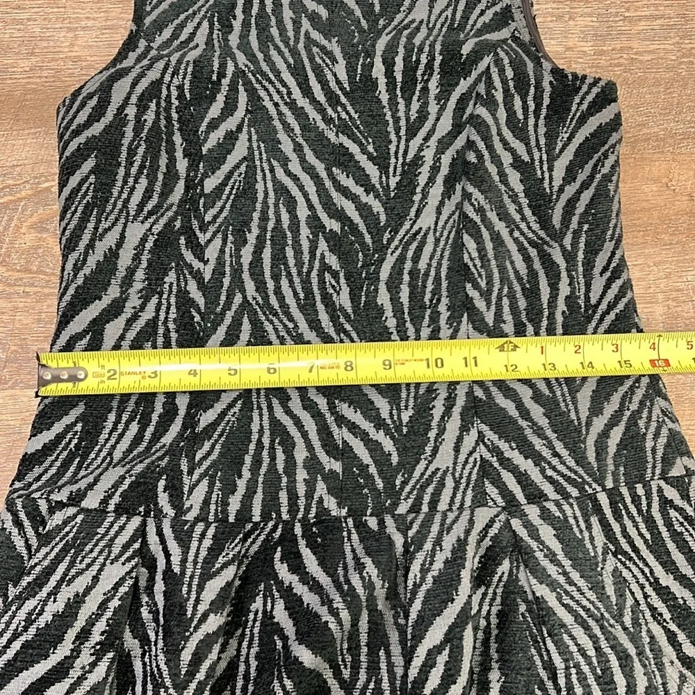 Free People Mini Fit & Flare Chenille Zebra Print Drop Waist Dress Size 4